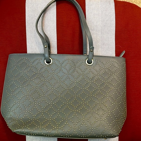 Gray Tote With Gold Accents NWOT - Picture 3 of 11